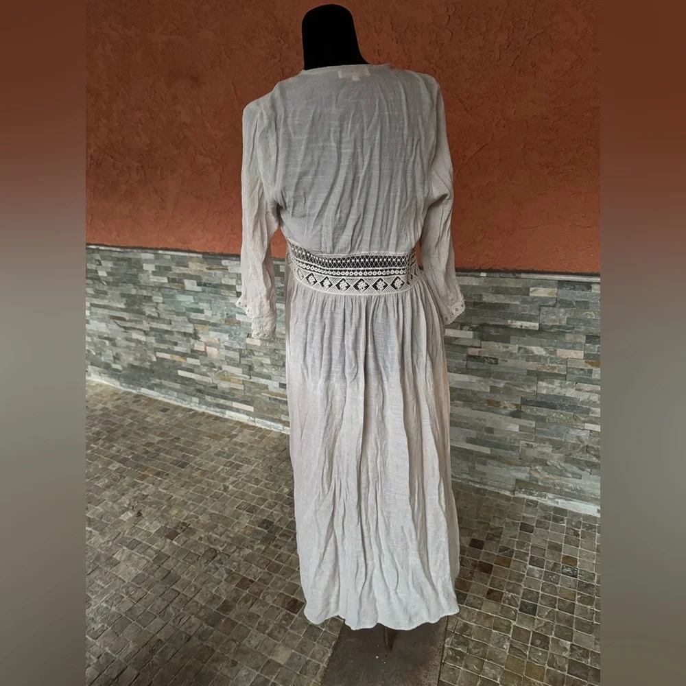 Bohemian Cream Long Cardigan rebelión again duster/cover up - Picture 4 of 8